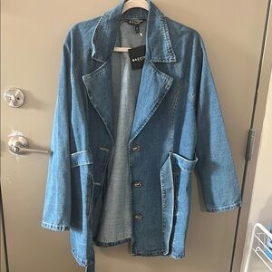 NWT Baccini Women's Blue Denim Jacket with Belt Women’s XL (Price Is Firm)